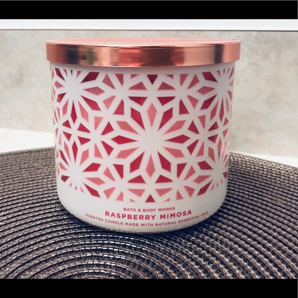 NWT Raspberry Mimosa 3-Wick Candle